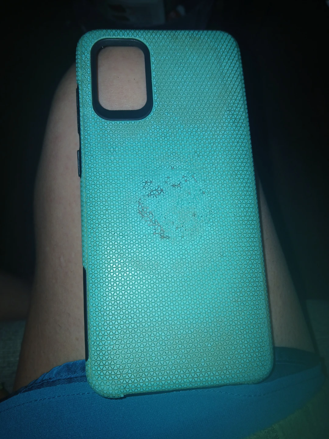 Teal Textured Phone Case with PopSocket Mount