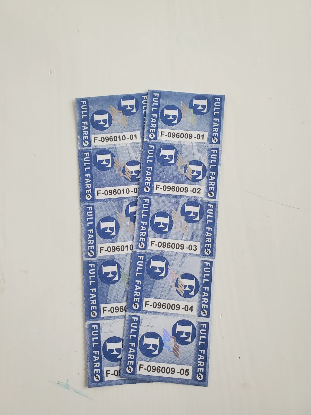 Full Fare Tickets - Lot of 10
