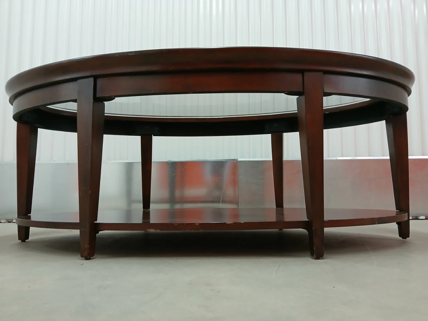 Oval Coffee Table with Glass Top - photo 5