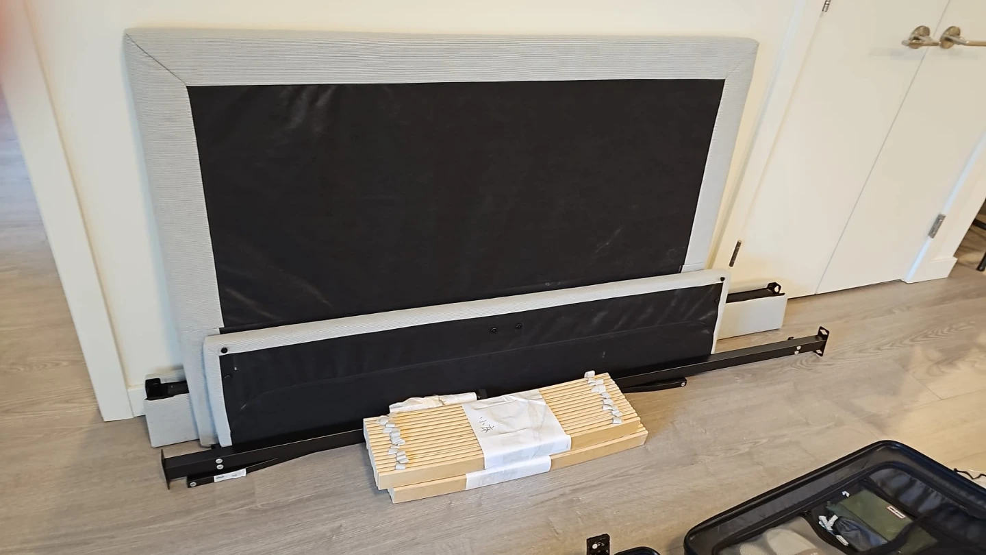 Full Size Headboard and Bed Frame with Slats - photo 2