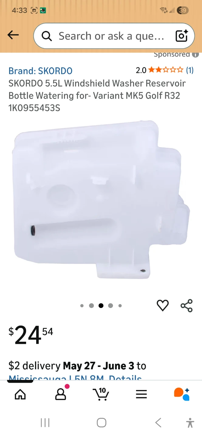 SKORDO 5.5L Windshield Washer Reservoir Bottle - photo 5