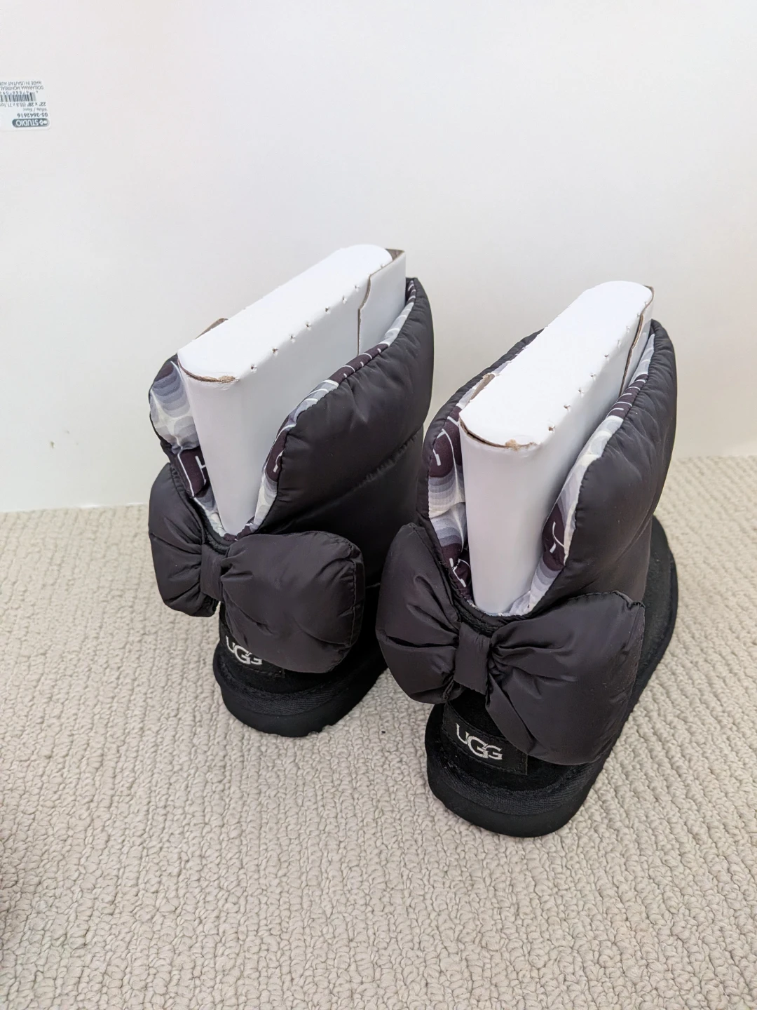 UGG Kids Black Bow Winter Boots - Size 13 - photo 2
