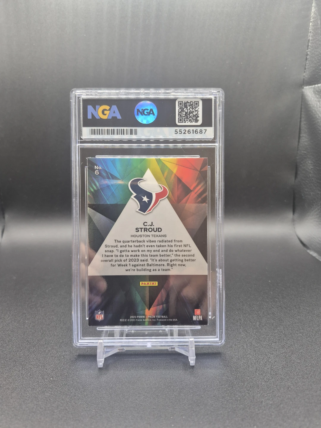 C.J. Stroud 2023 Panini Prizmatic Rookie Card NGA GEM MT 10 - photo 2