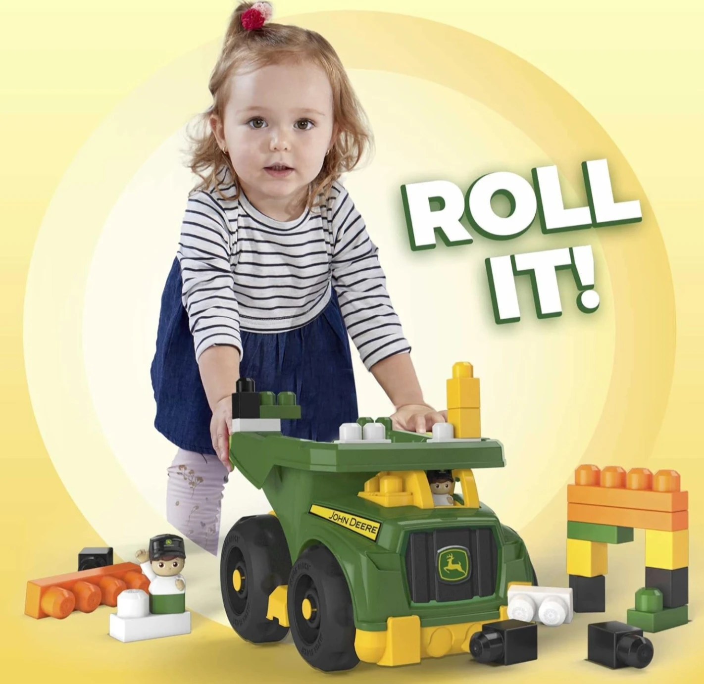 MEGA BLOKS John Deere Toddler Building Blocks Dump Truck Toy - photo 4