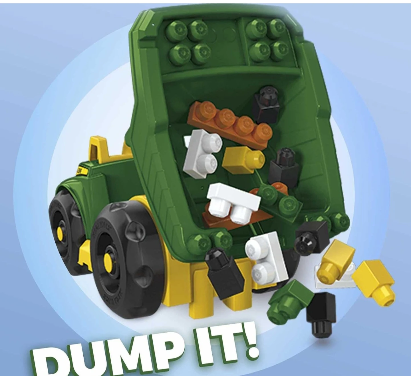 MEGA BLOKS John Deere Toddler Building Blocks Dump Truck Toy - photo 5