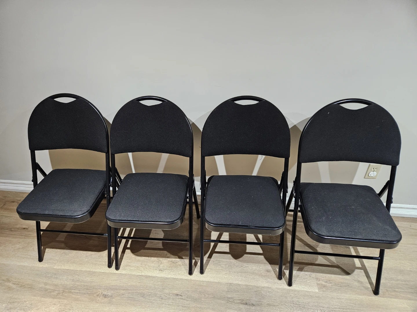 Set of 4 Black Folding Chairs