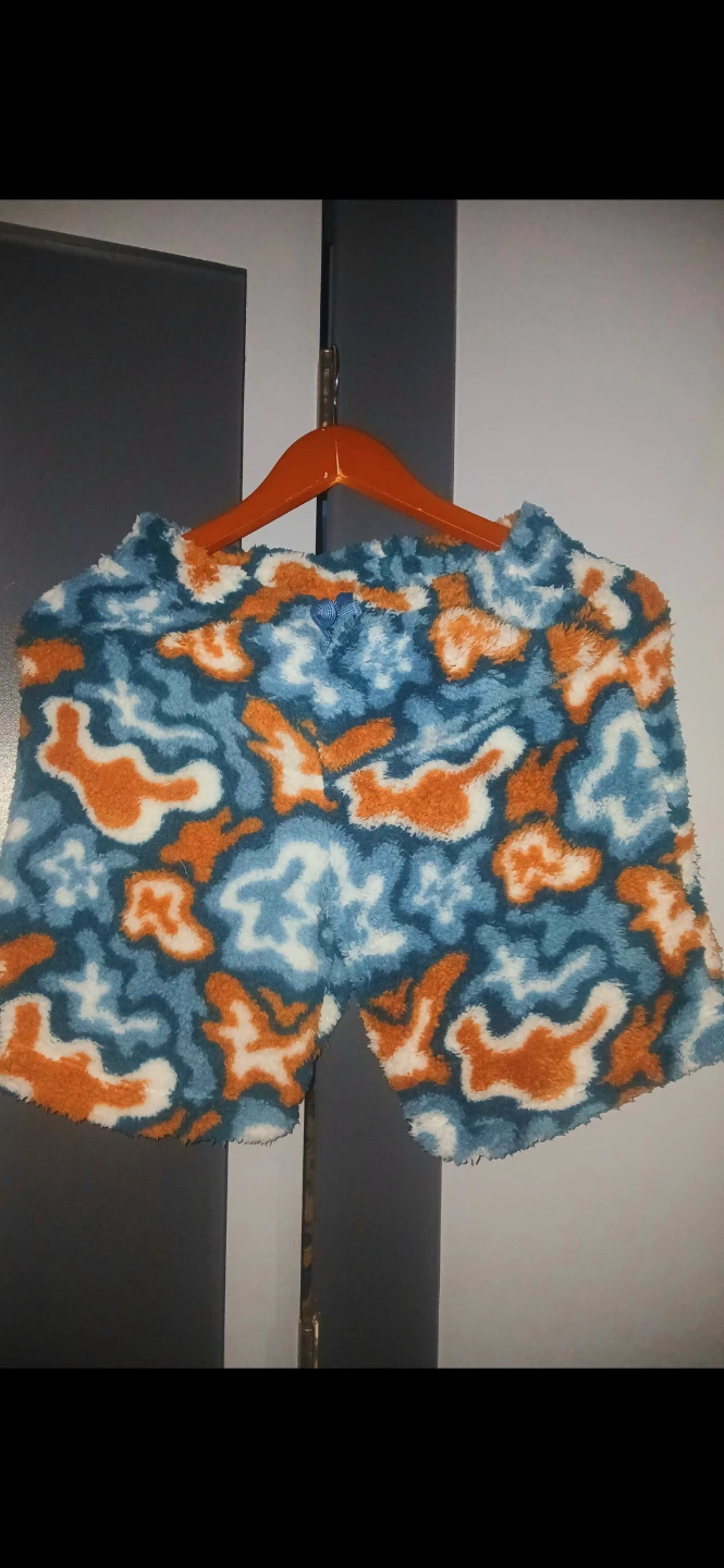Fuzzy Camo Pajama Shorts