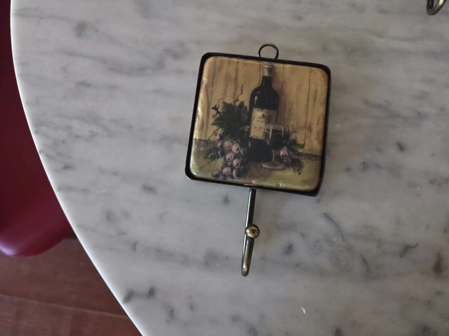 Set of 3 Wall Hooks with Wine Theme - photo 2