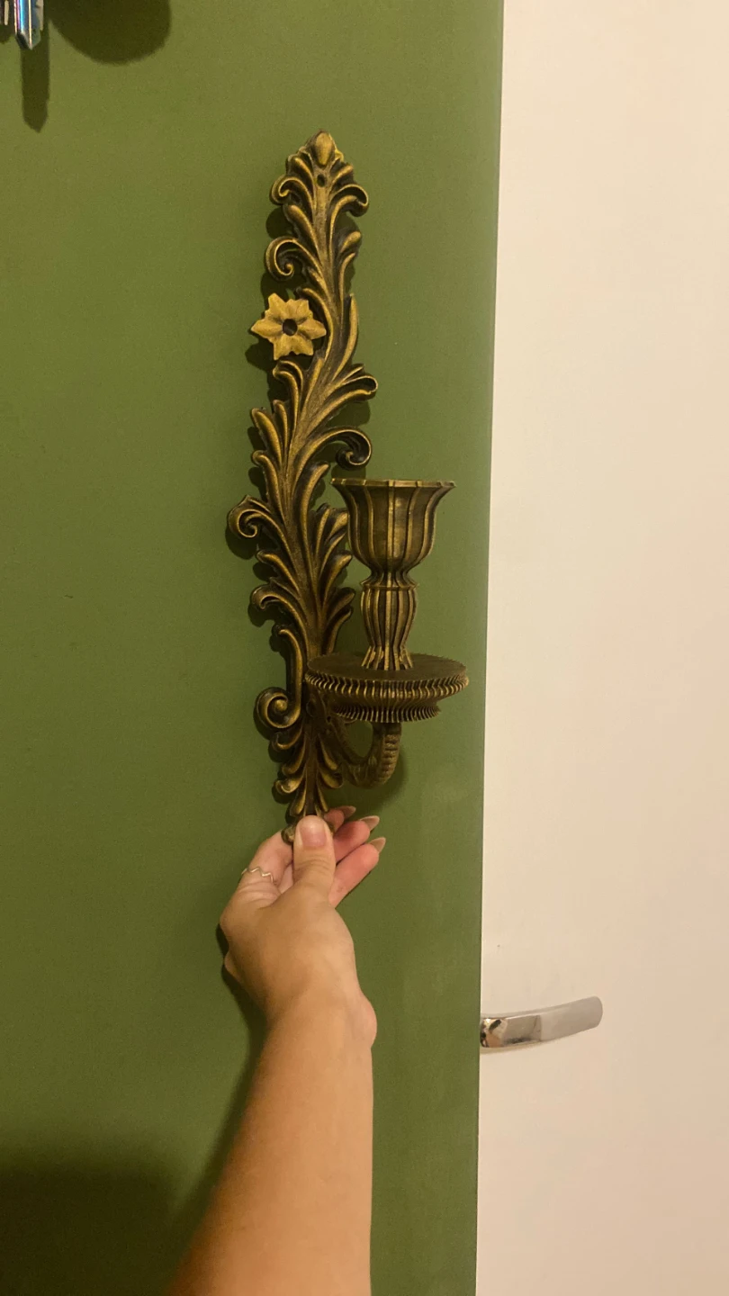 Ornate Wall Sconce Candle Holder pair - photo 3