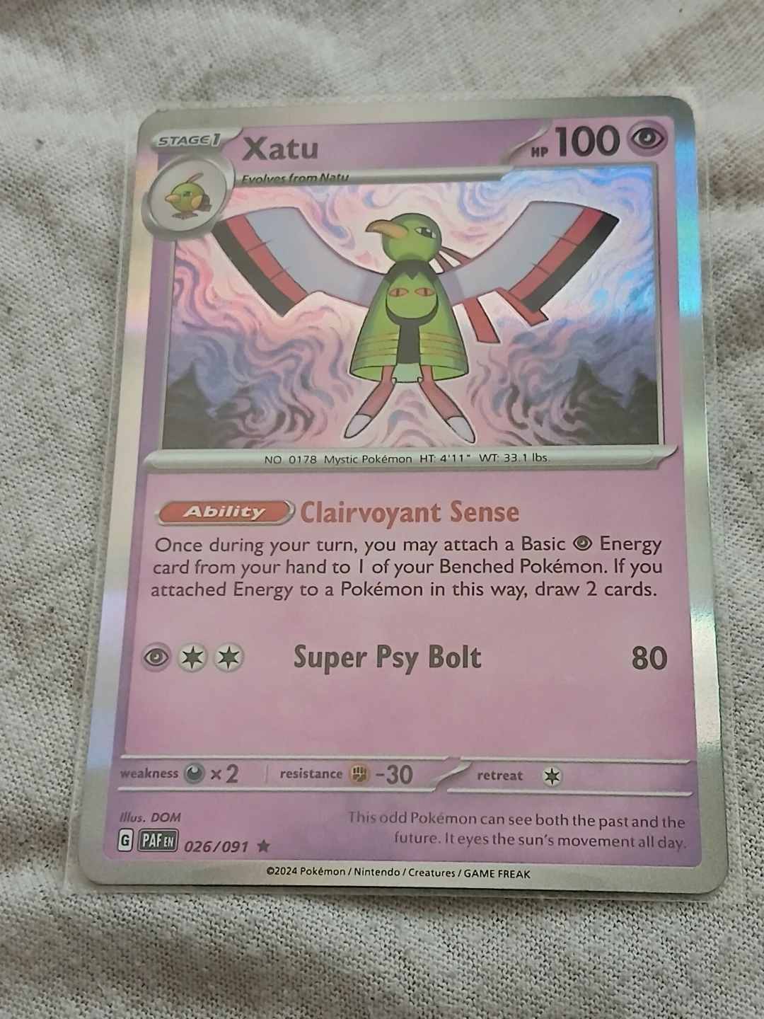 2024 Xatu Pokémon Card
