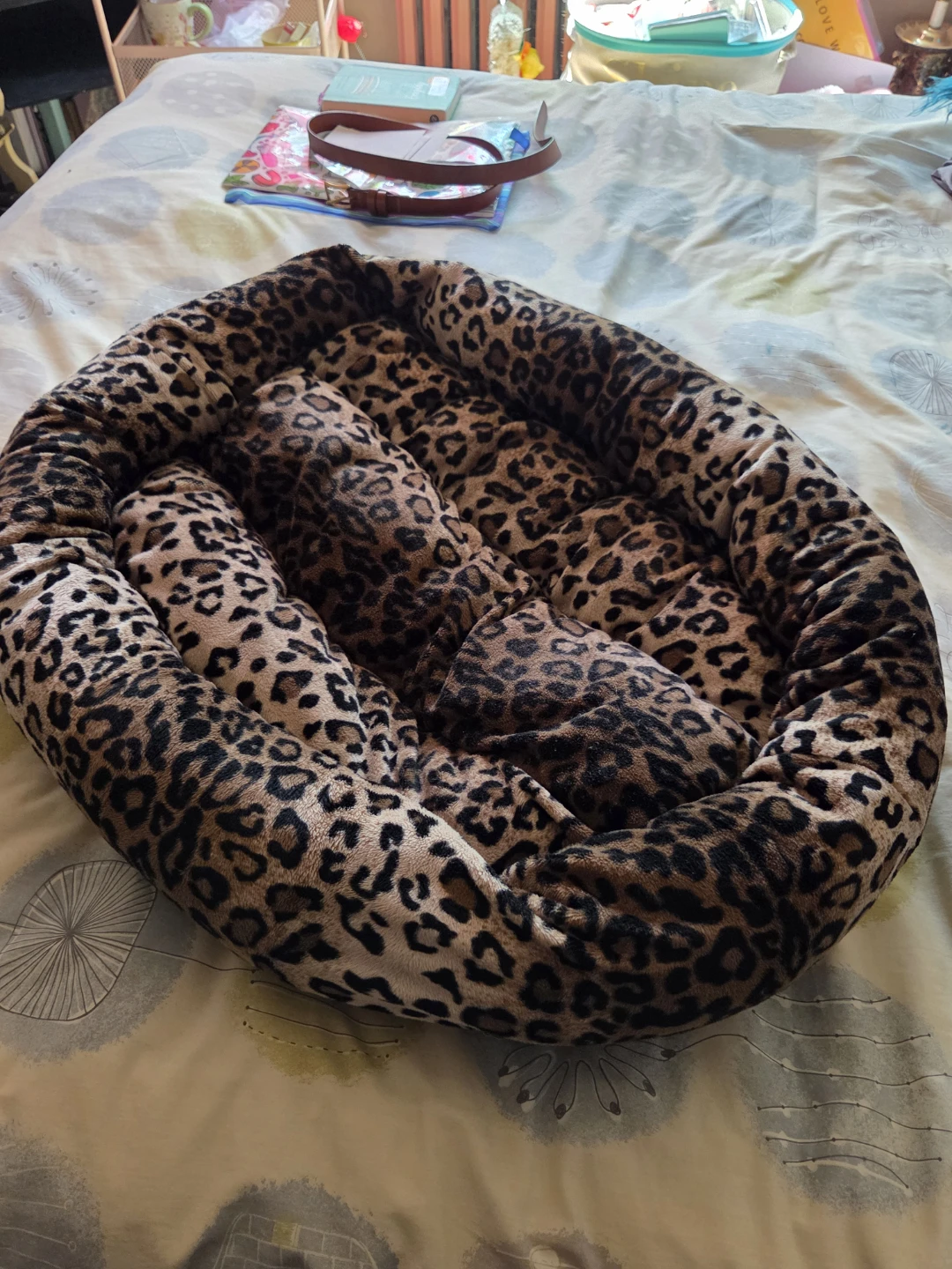 Leopard Print Pet Bed