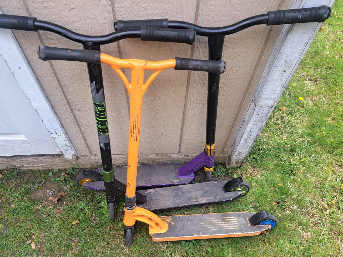 3  Scooters - Orange, Black, Purple