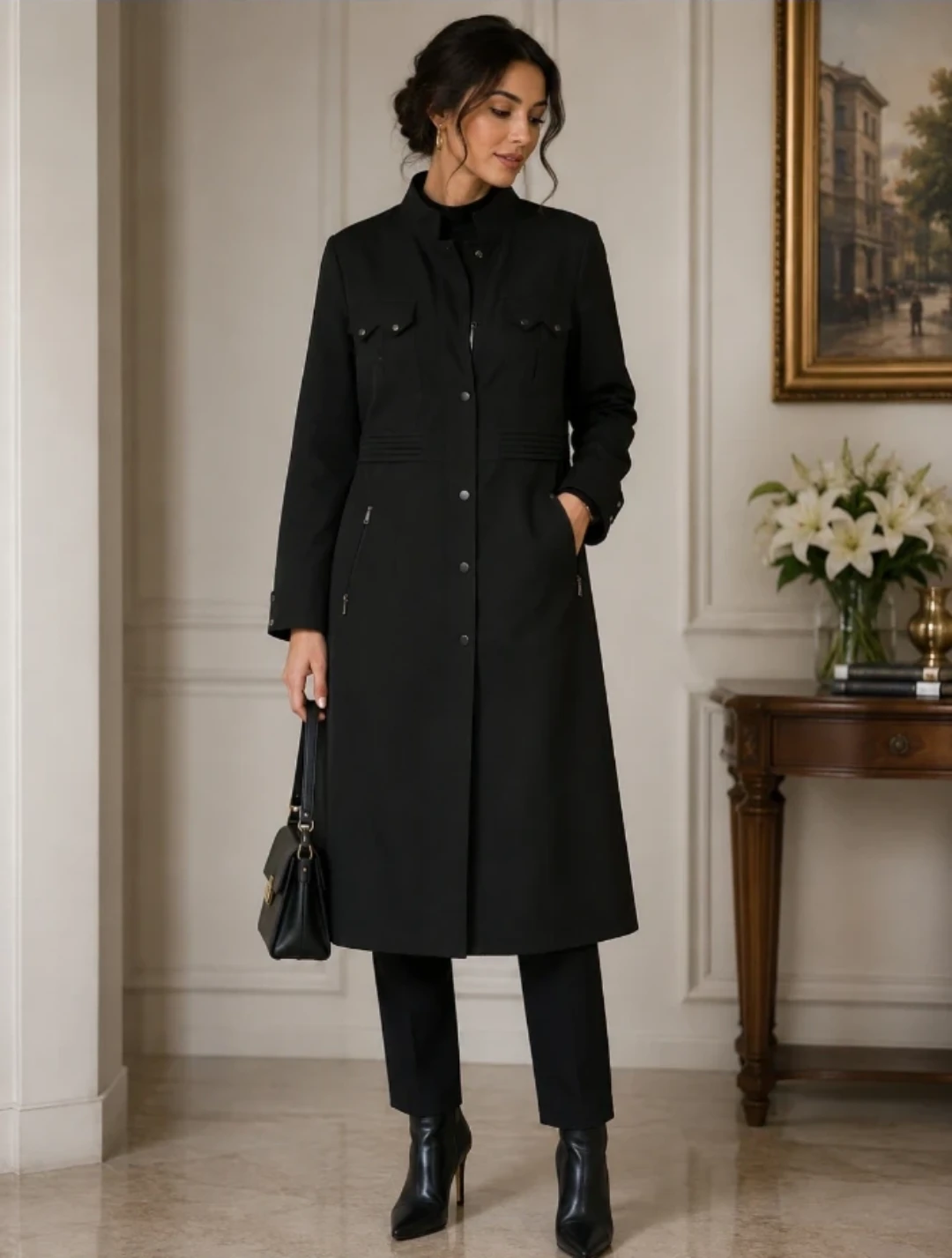 Black Midi Coat