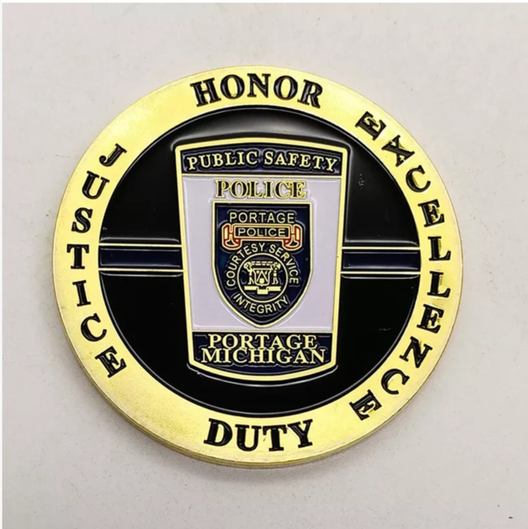 Portage Police Challenge Coin - photo 2