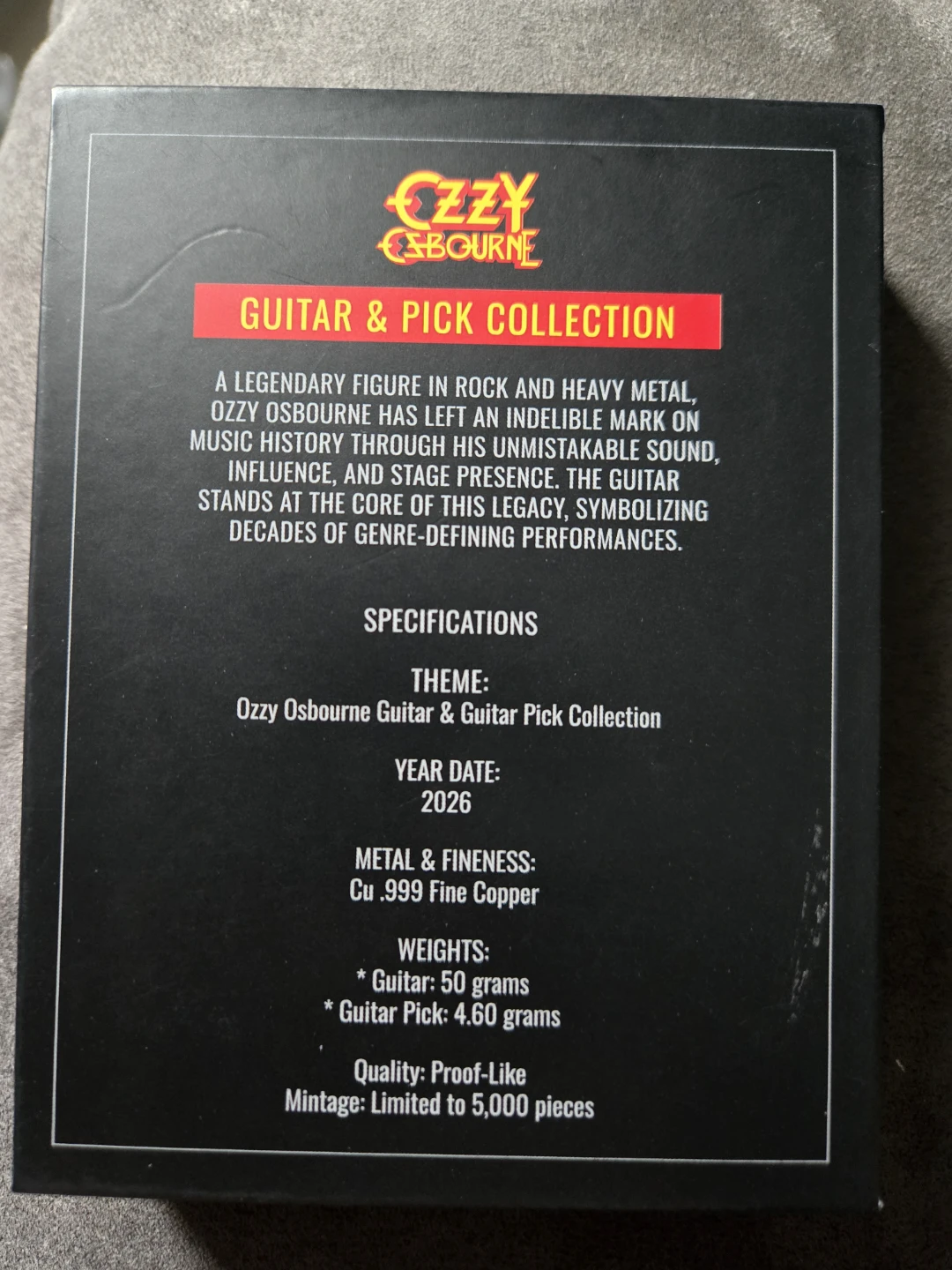 Ozzy Osbourne Guitar & Pick Collection - photo 2