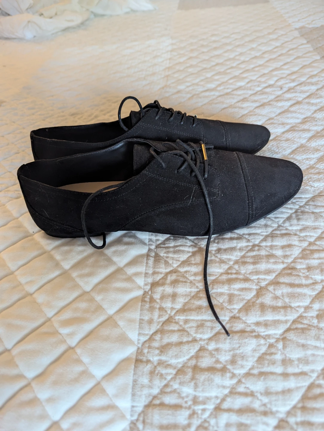 US11 ALDO Black Faux Suede Oxford Shoes - photo 2