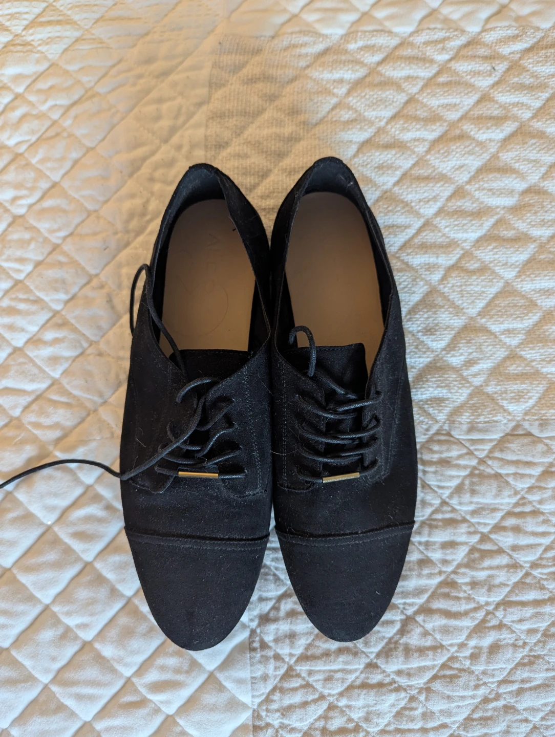 US11 ALDO Black Faux Suede Oxford Shoes - photo 3