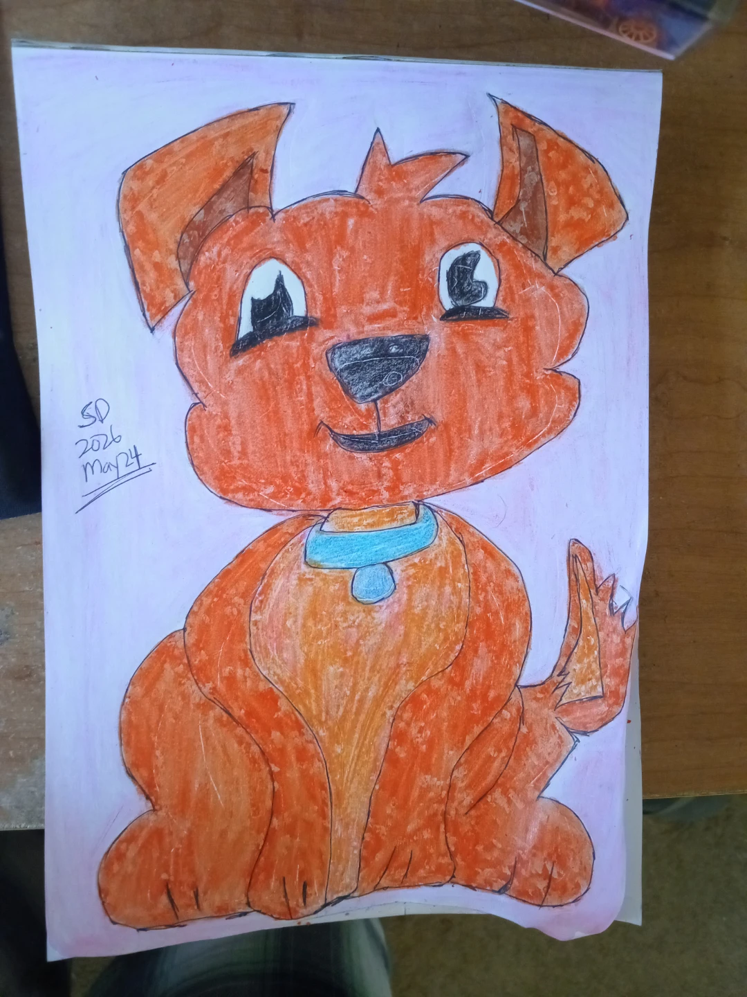 Drawing of Orange Dog by Custom Artist Sherwin - photo 5