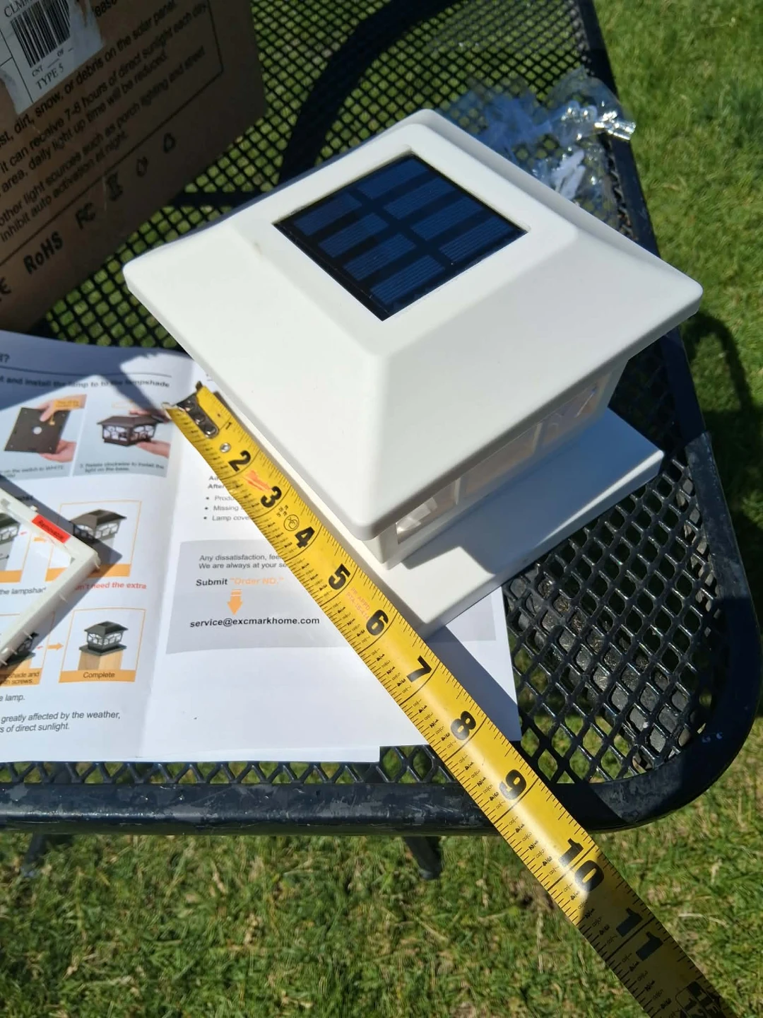 White Solar Post Light