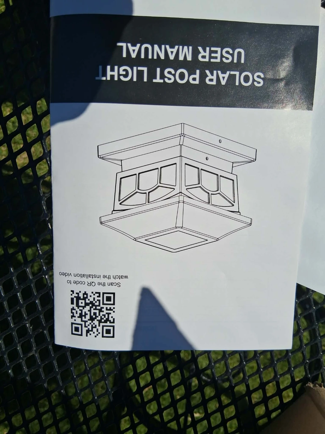 White Solar Post Light - photo 3