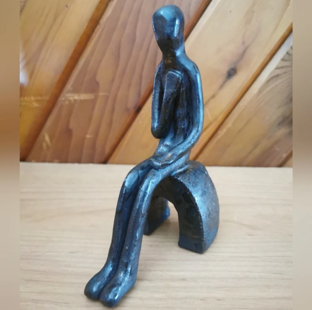 Vintage Brutalist Style Abstract Metal Sculpture