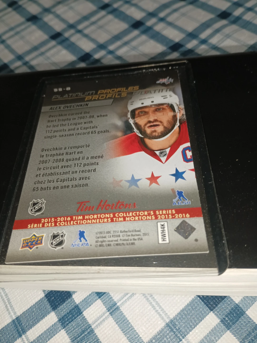 Alex Ovechkin Platinum Profiles Hockey Card - photo 2