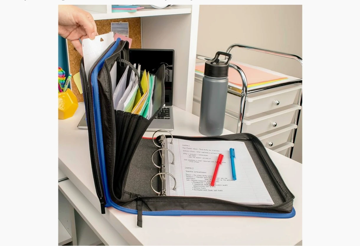 Five Star 3-Ring Zippered Binder with Free Dividers