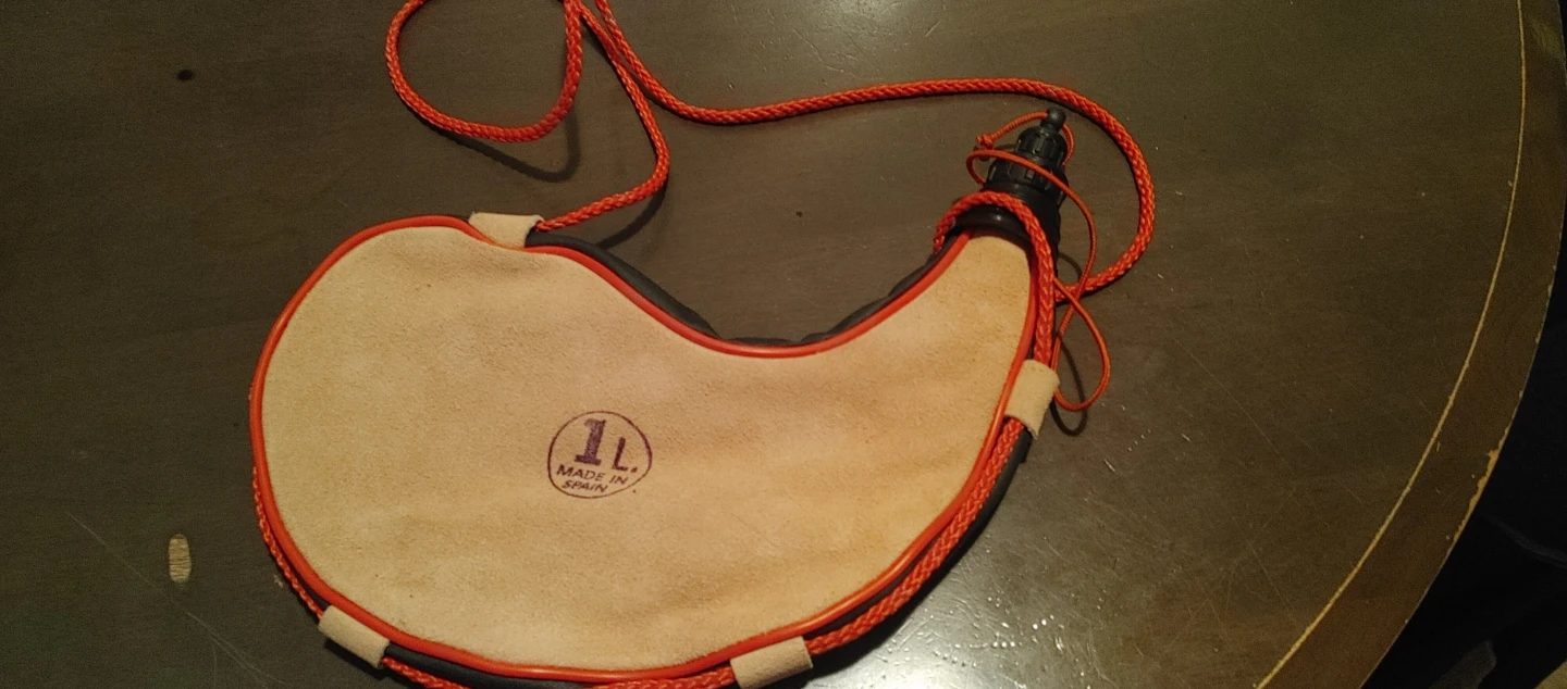 1L Leather Canteen Water Bag - Made in Spain
