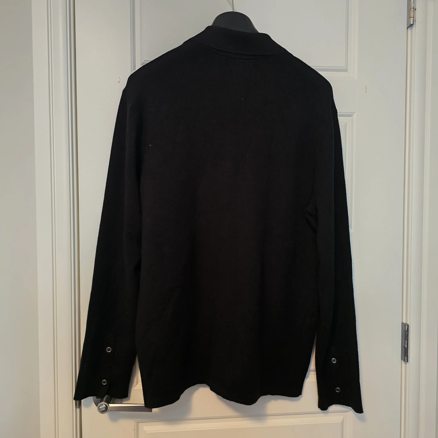 Thom Aaron Men's Black Knit Button-Up - photo 3