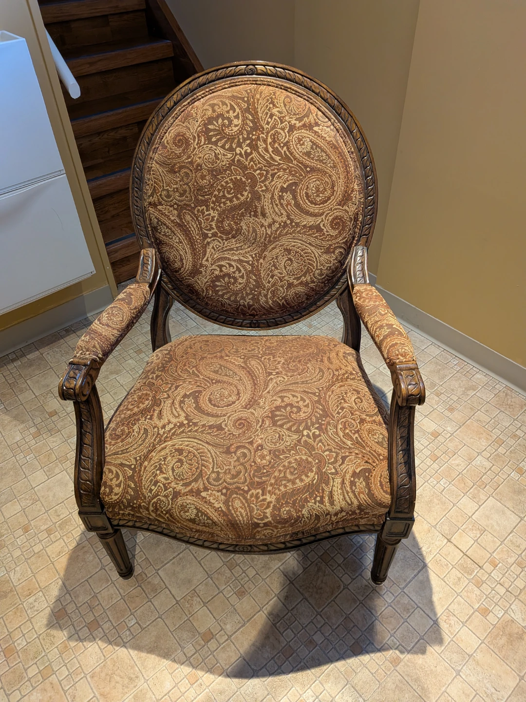 Ornate Armchair with Paisley Upholstery - photo 2