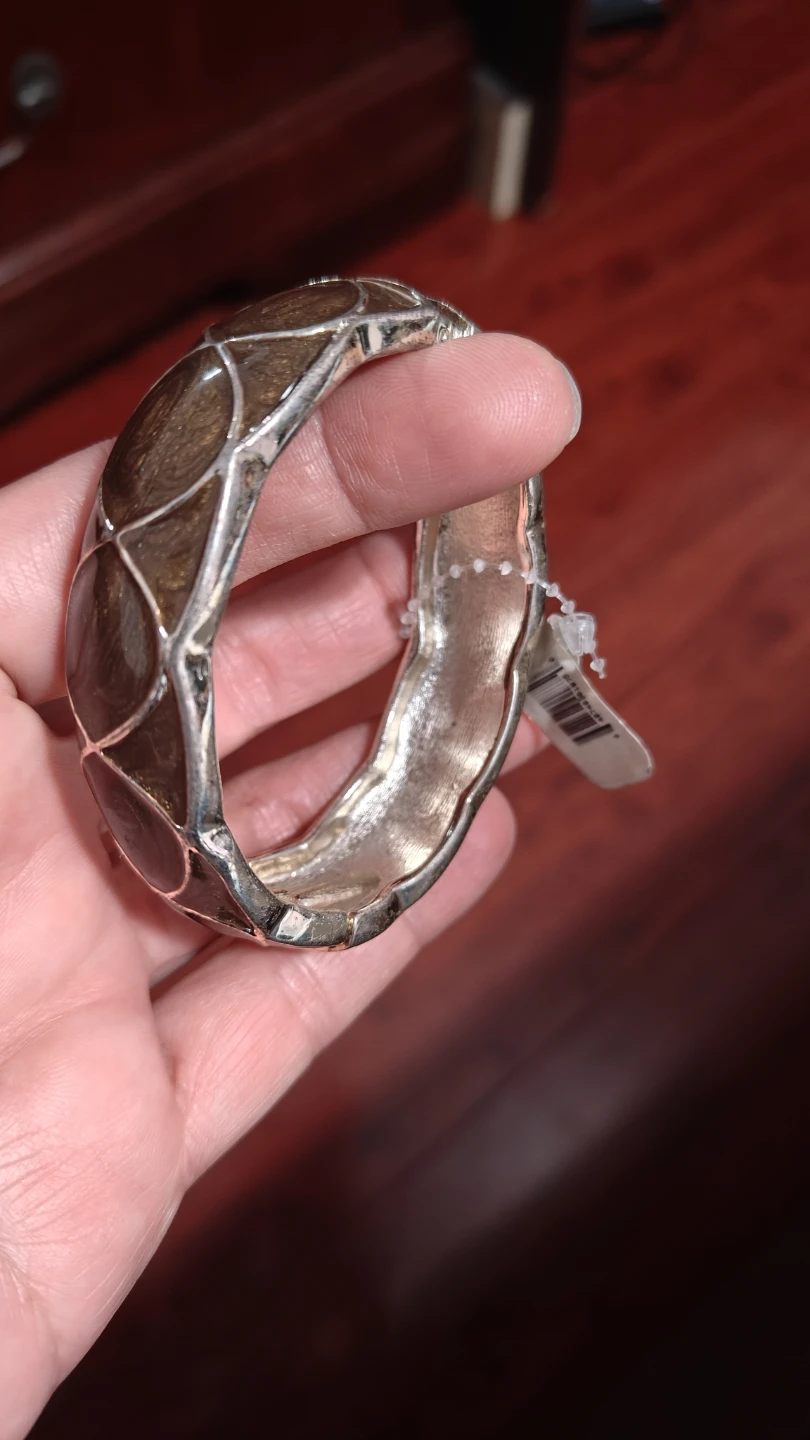 Silver-tone Bangle Bracelet
