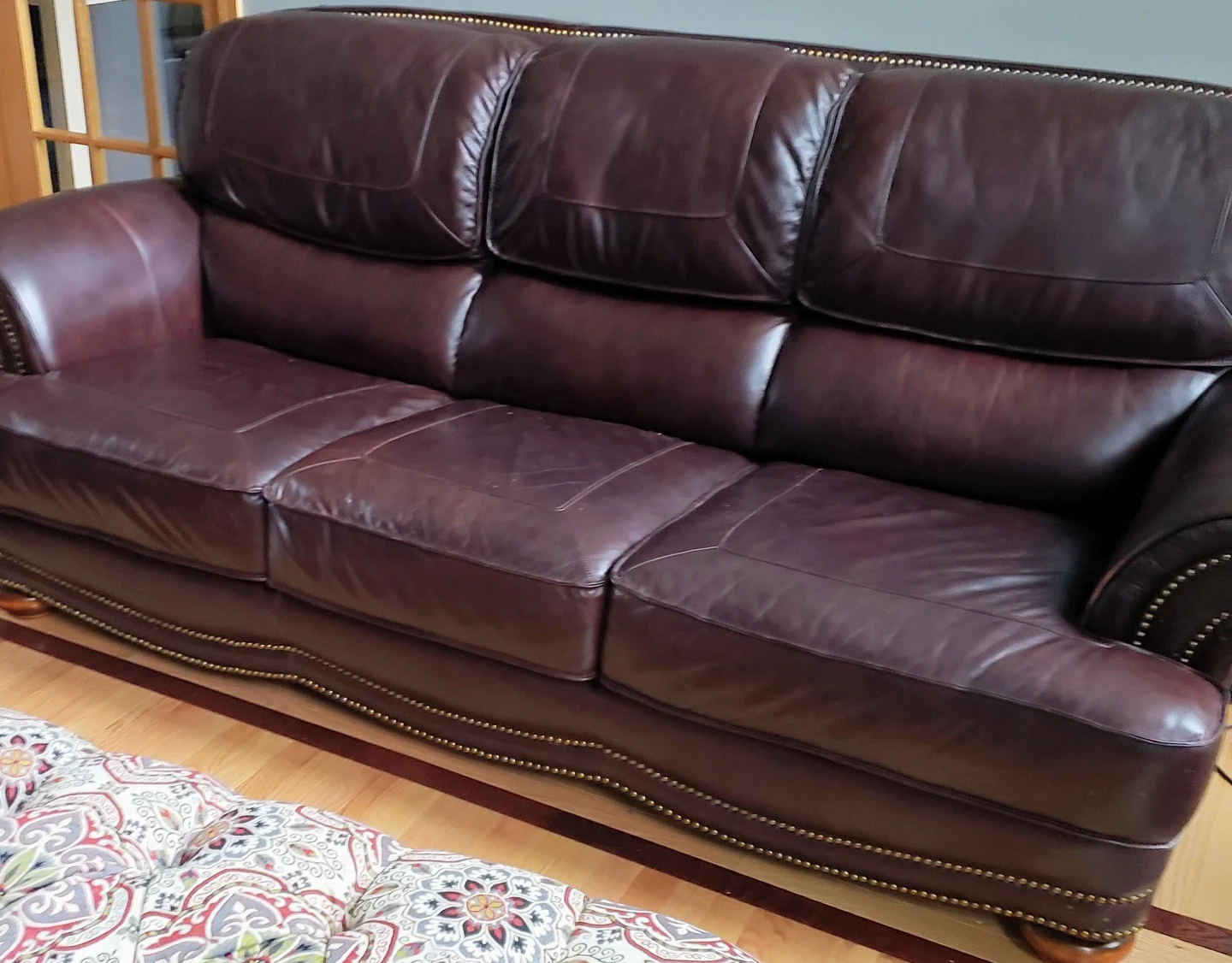 Brown Leather Sofa - photo 2
