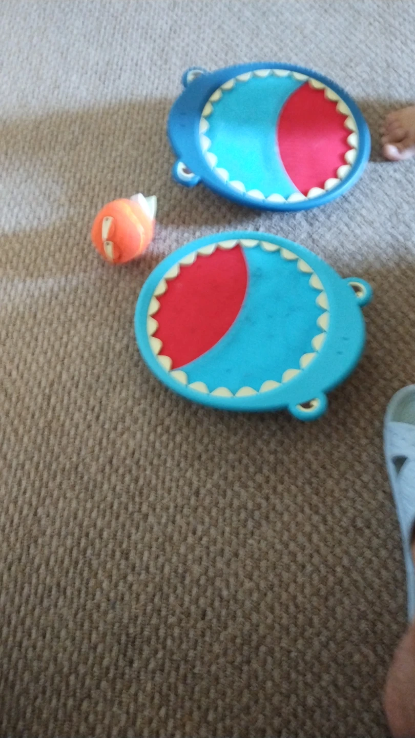 Blue Shark Mouth Toy Set with Orange Ball