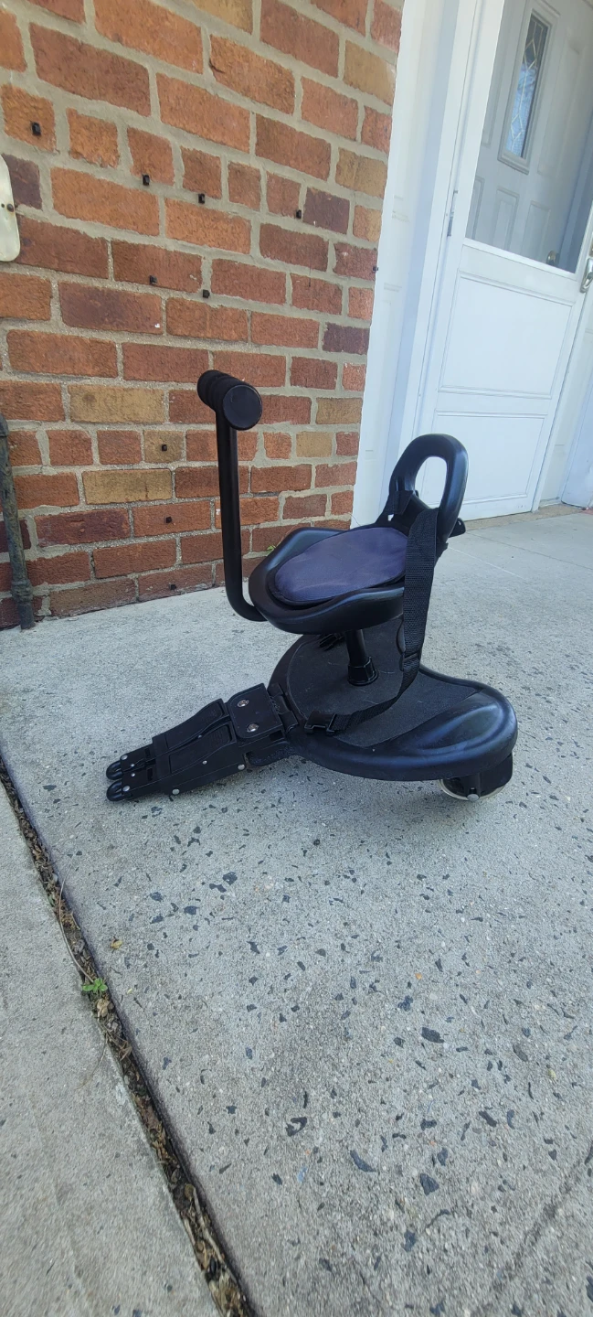 Black Ride-On Stroller Board with Seat - photo 2