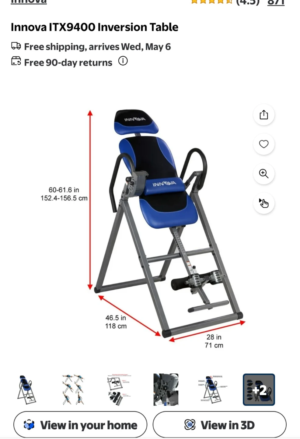 Innova ITX9400 Inversion Table - photo 2