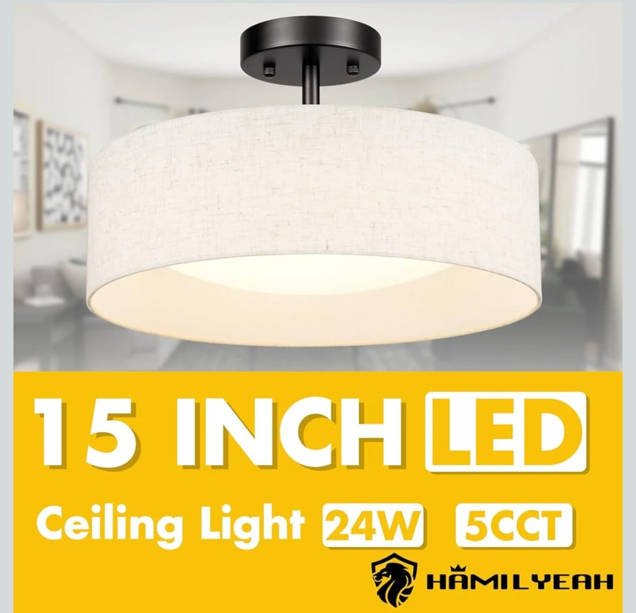 Hamilyeah 15 Inch LED Ceiling Light - photo 3