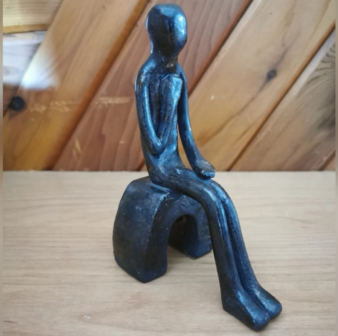 Vintage Brutalist Style Abstract Metal Sculpture - photo 3