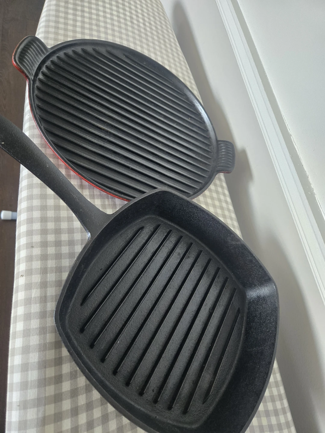 Le Creuset and Lagostina Cast Iron Grill Pans