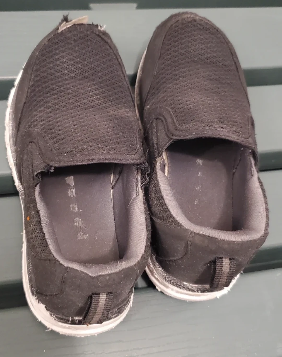 Kids Black Slip-On Shoes Size 12