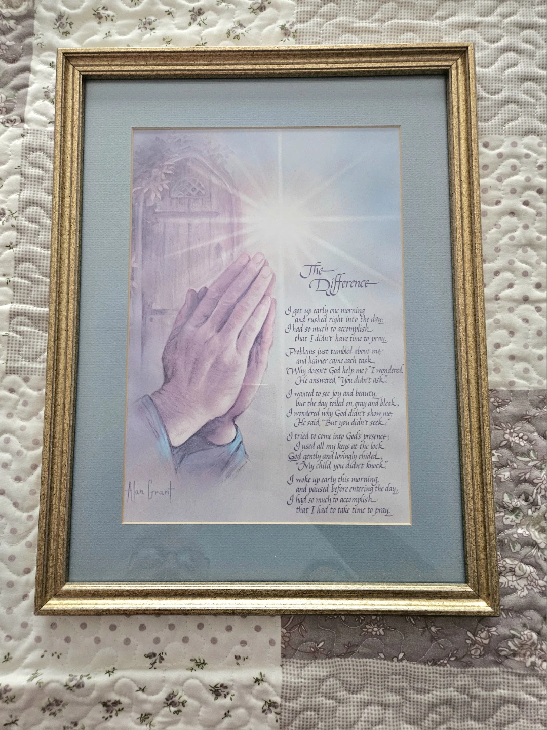 'The Difference' Framed Poem By Alan Grant