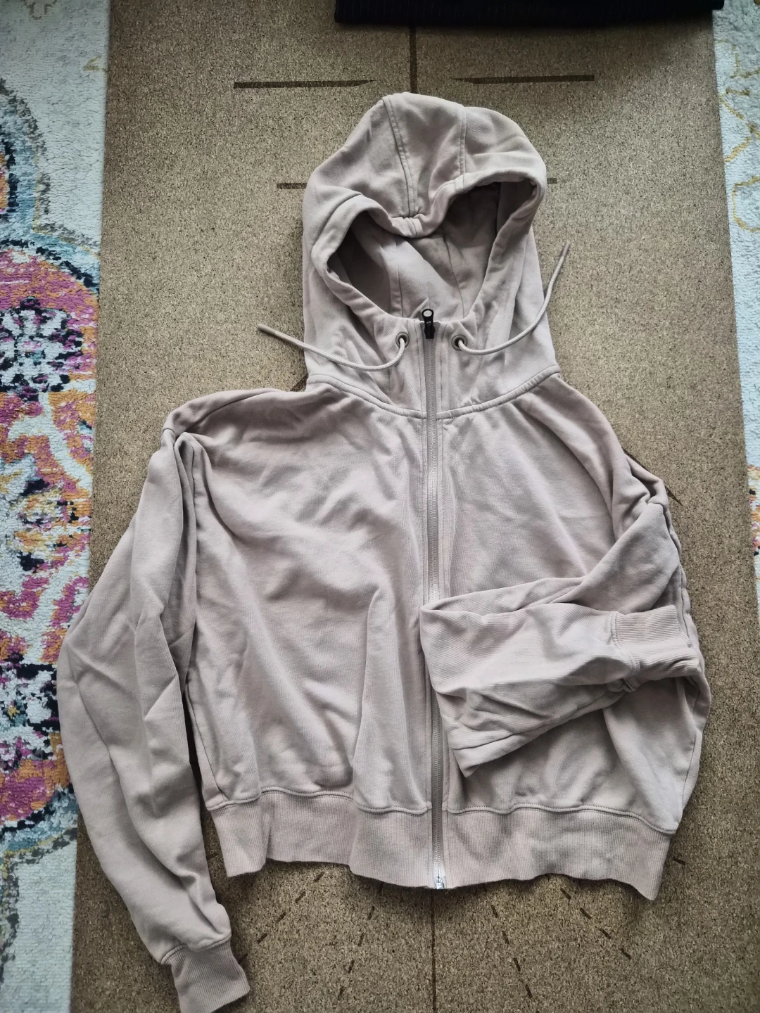 H&M Sport Zip-Up Hoodie - Beige free