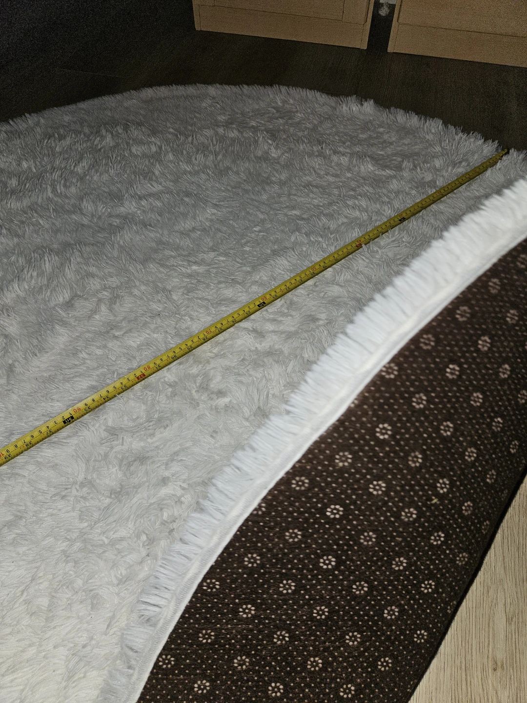 Round Fluffy Rug - White - photo 3