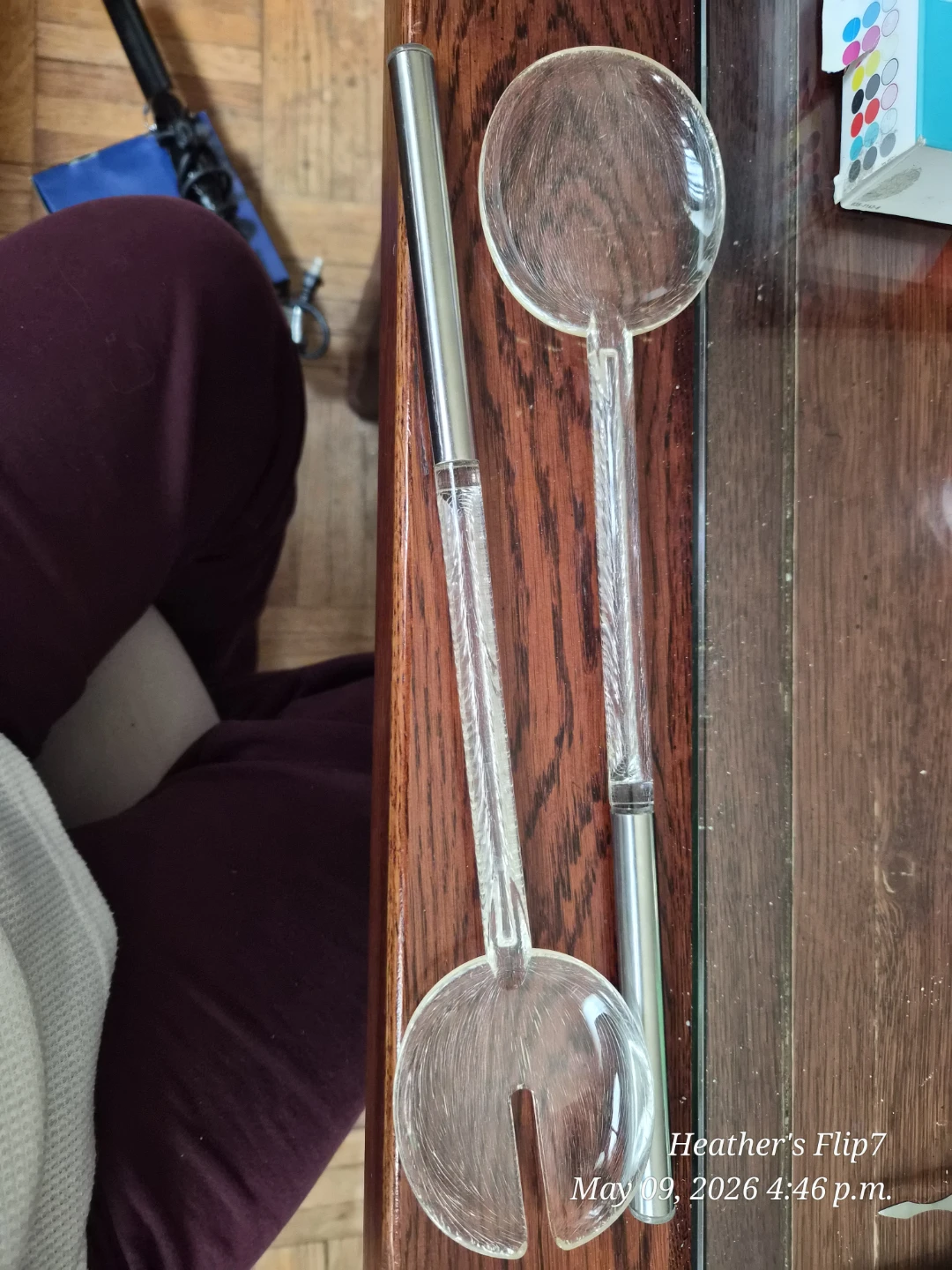 Acrylic Salad Servers with Metal Accents 🥕🧡