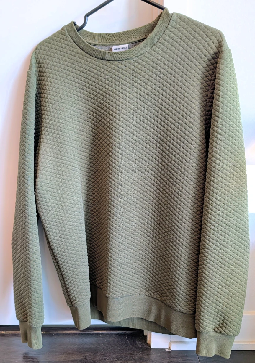 Jack & Jones Quilted Crewneck Sweatshirt - Olive Green