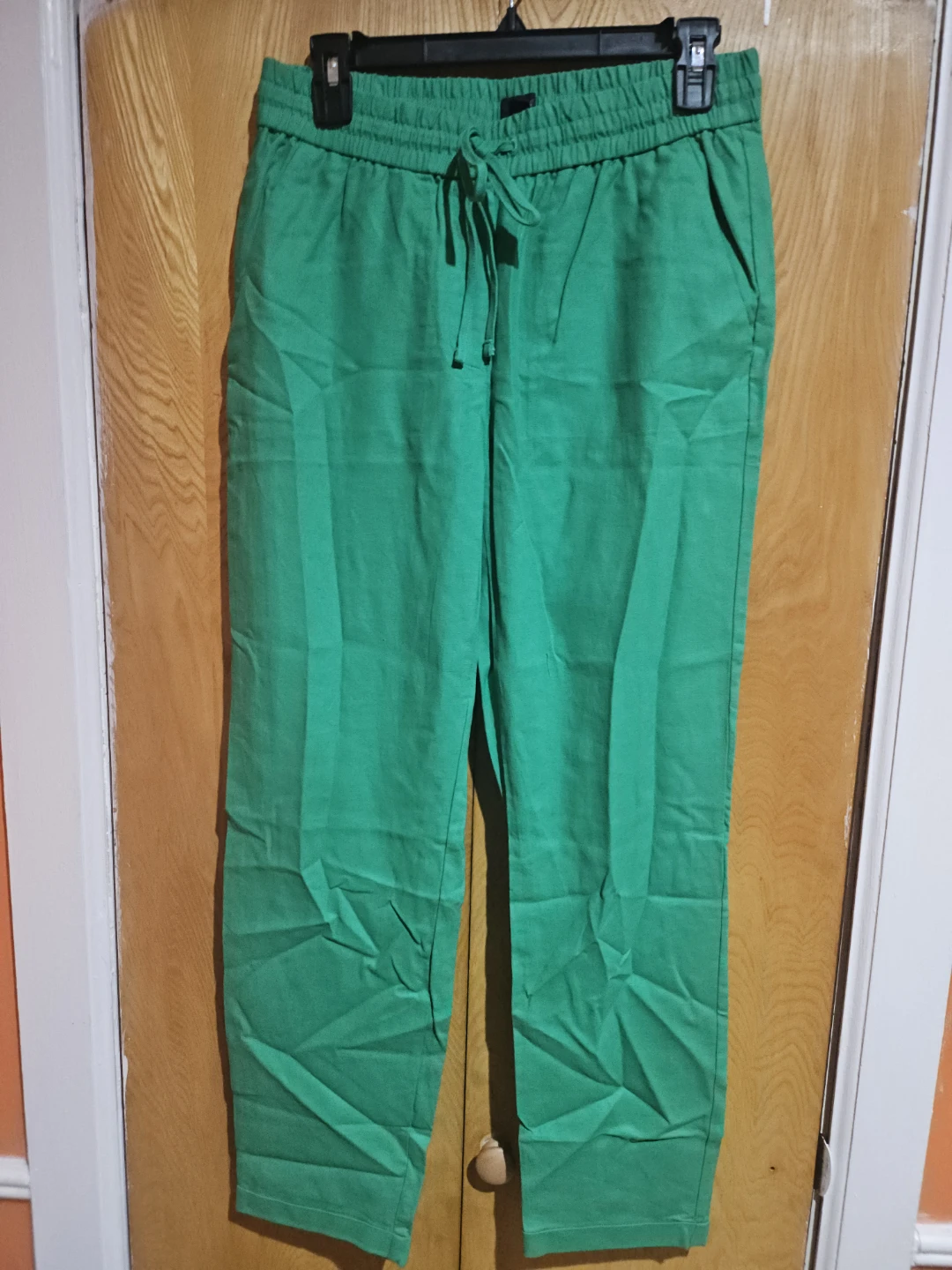 J. Crew Green Linen Blend Pants Size 4