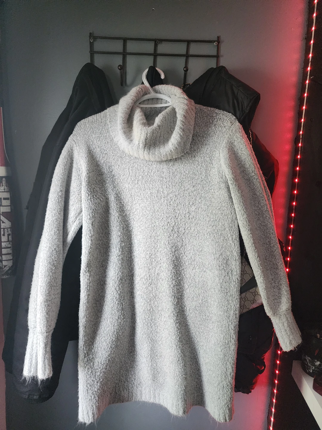 Guess Women's Grey Turtleneck Sweater Dress Size M - photo 3