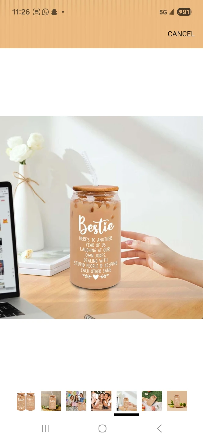 Bestie Tumbler 16oz with Lid, Brush, and Straw - photo 3