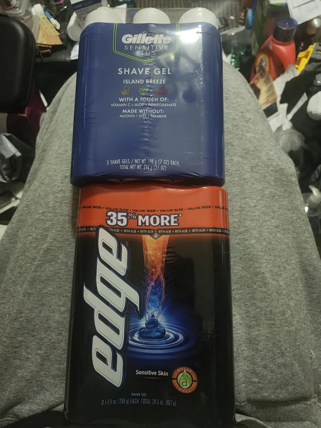 Gillette Sensitive Plus Shave Gel & Edge Shave Gel Pack