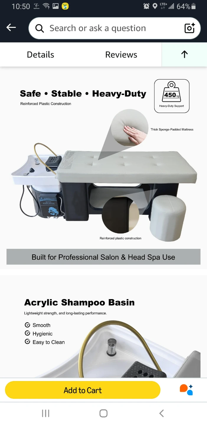Spa Head Therapy Bed with Acrylic Shampoo Basin - photo 3