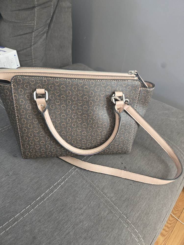 GUESS Brown Monogram Satchel Handbag - photo 2